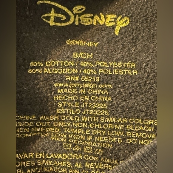 Disney "Great Vibes" Black Graphic Crewneck Sweatshirt - Picture 6 of 7